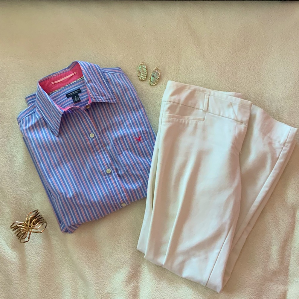 American Eagle Striped Button Down